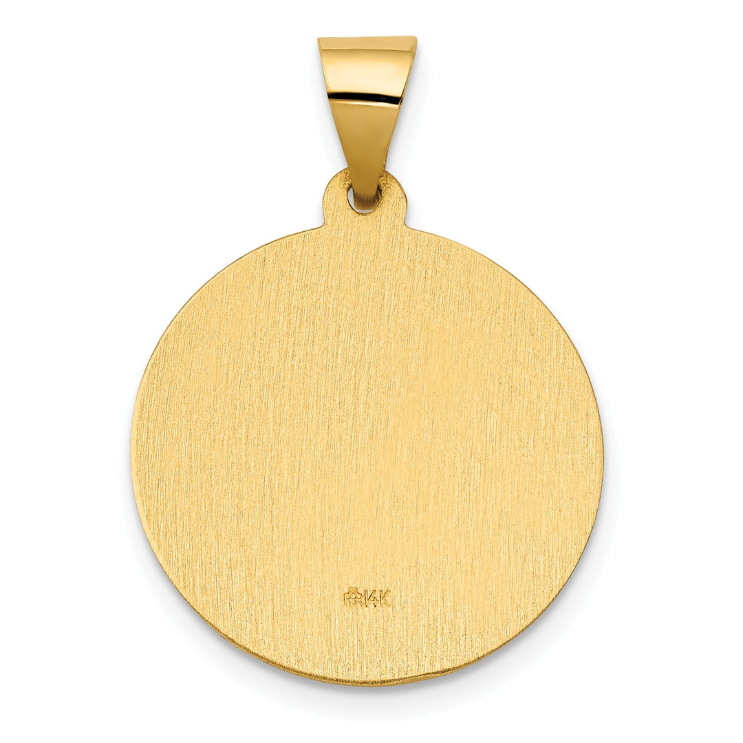 14k Yellow Gold Saint Clare Medal Pendant