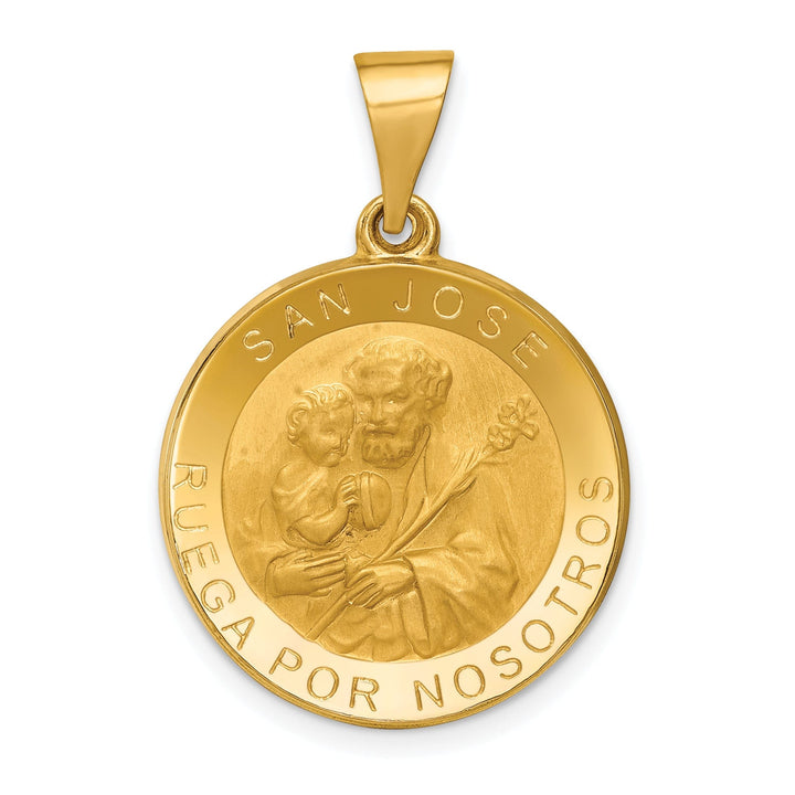 14k Yellow Gold Saint Joseph Medal Pendant