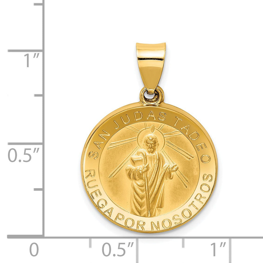 14k Yellow Gold Spanish St. Jude Thaddeus Medal