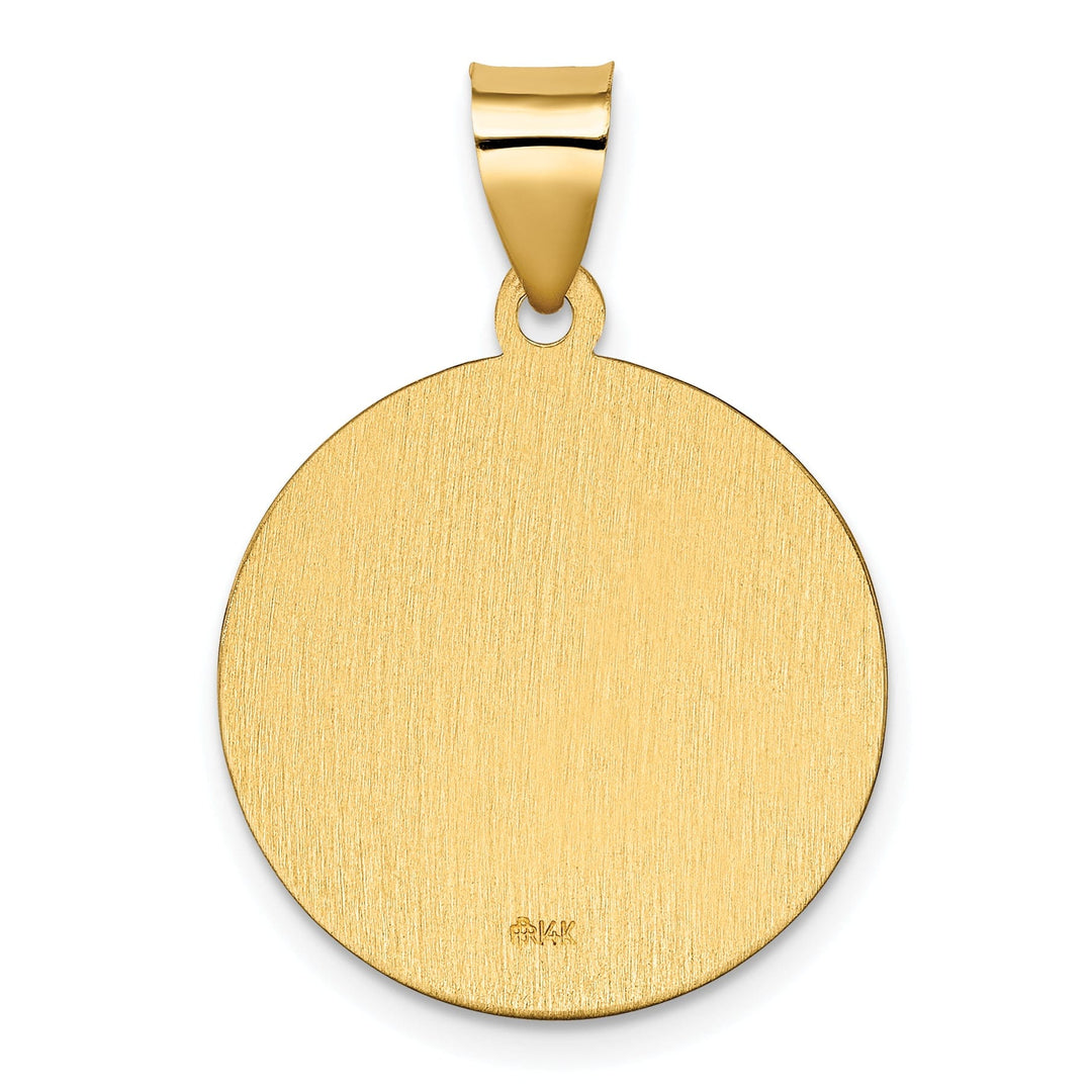 14k Yellow Gold Saint Kateri Medal Pendant