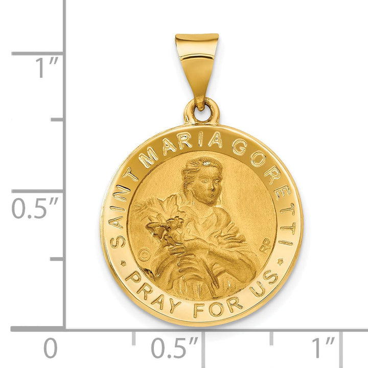 14k Yellow Gold Saint Maria Goretti Medal