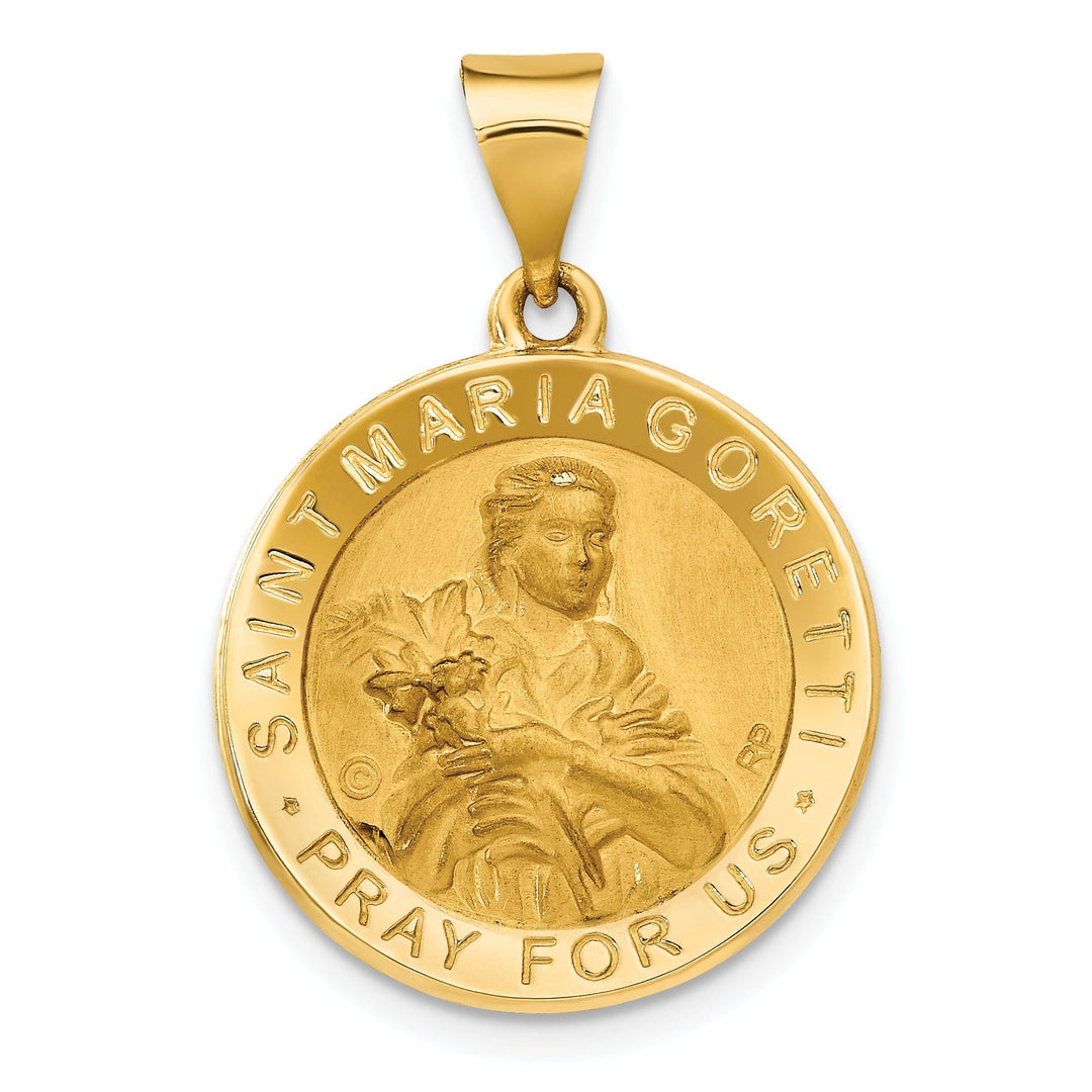 14k Yellow Gold Saint Maria Goretti Medal