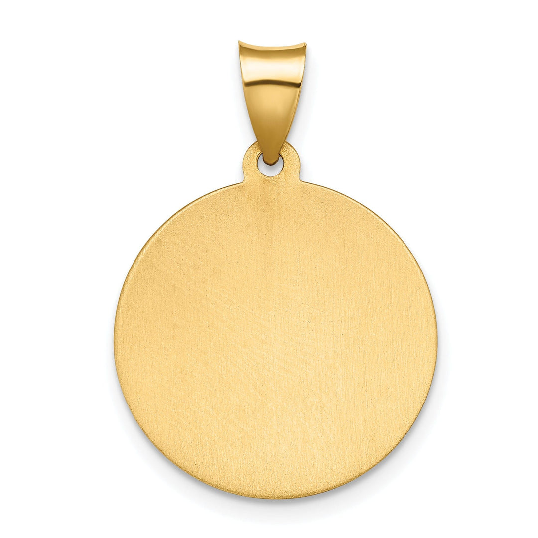 14k Yellow Gold Spanish St Lucy Medal Pendant