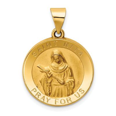 14k Yellow Gold Saint Rita Medal Pendant at $ 221.48 only from Jewelryshopping.com