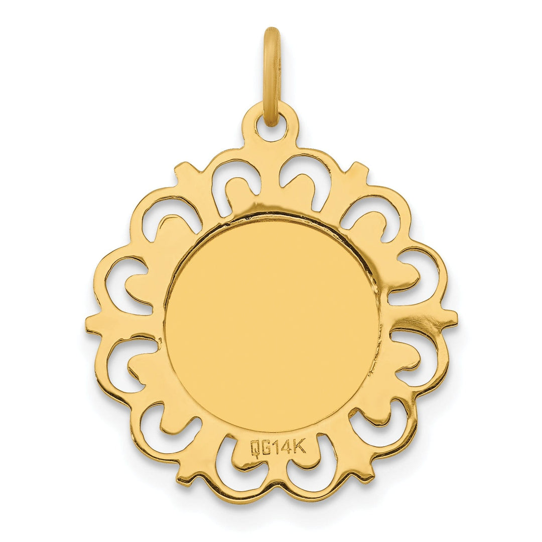 14k Yellow Gold Mi Primera Spanish 1-st Communion Medal Pendant