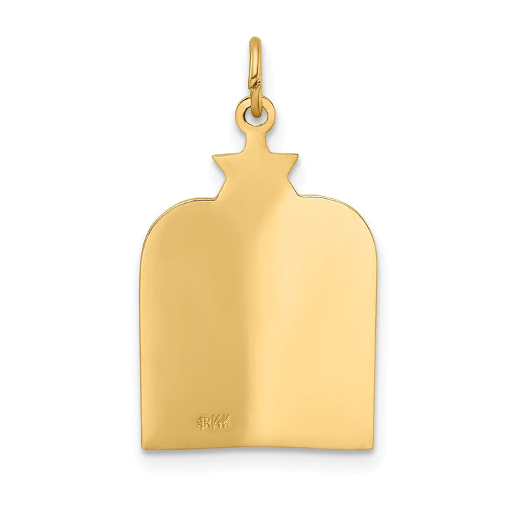 14k Yellow Gold Unisex Ten Commandments with Star of David Pendant