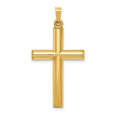 14k Yellow Gold Hollow Cross Pendant at $ 193.05 only from Jewelryshopping.com
