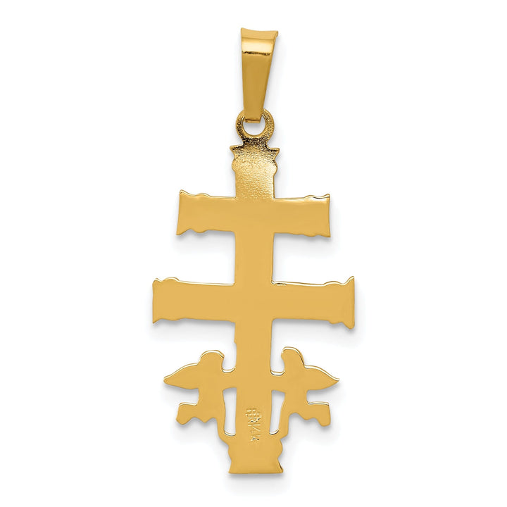 14k Two tone Gold Cara Vaca Crucifix Pendant