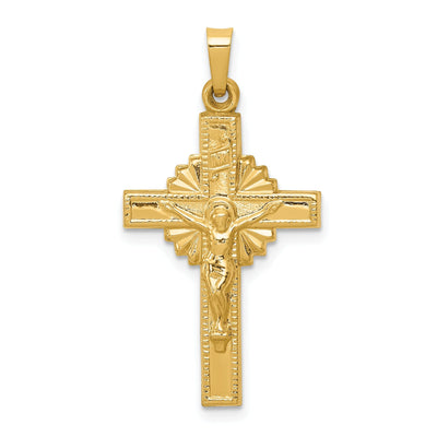 14k Yellow Gold INRI Celtic Iona Crucifix Pendant at $ 183.45 only from Jewelryshopping.com