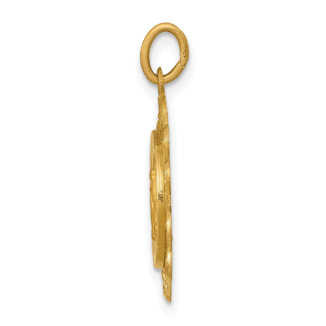 14k Yellow Gold Miraculous Medal Pendant