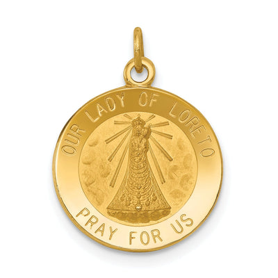 14k Yellow Gold Our Lady of Loreto Medal Charm at $ 181.46 only from Jewelryshopping.com