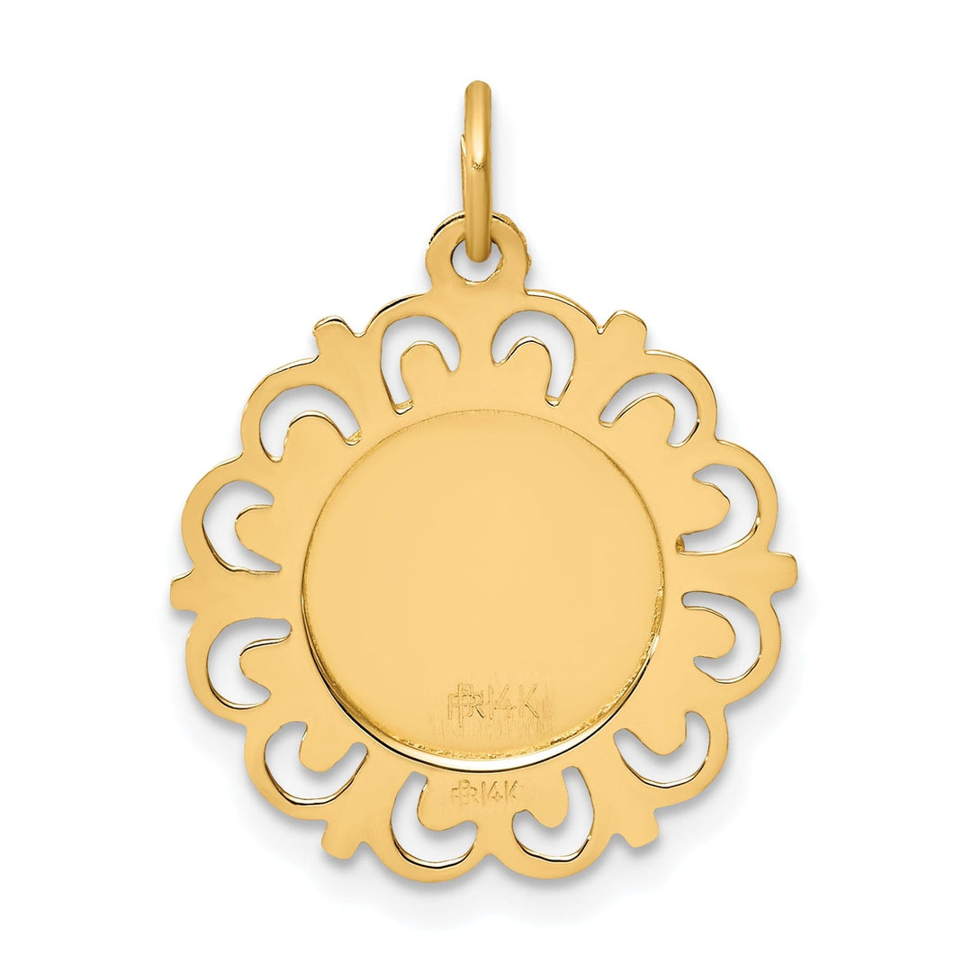 14k Yellow Gold Infant of Prague Medal Pendant