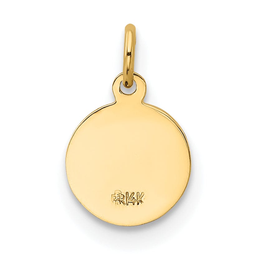 14k Yellow Gold Saint Christopher Medal Pendant