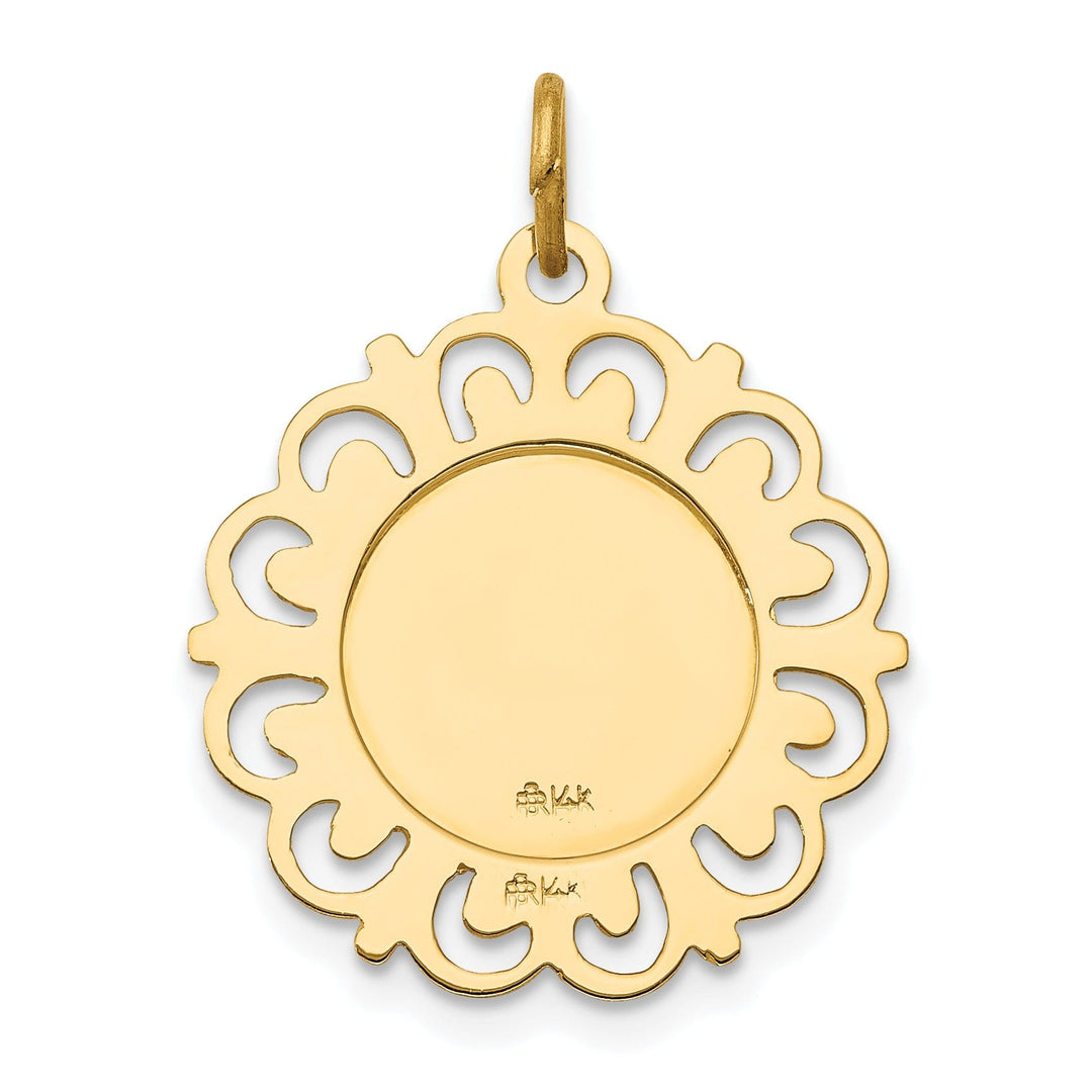 14k Yellow Gold Saint Anthony Medal Pendant