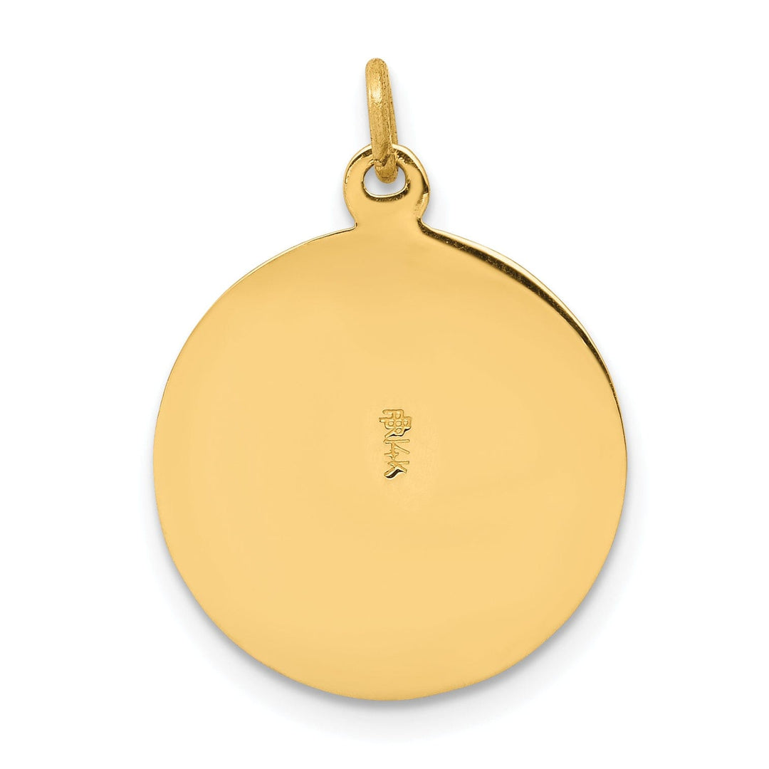 14k Yellow Gold Saint Patrick Medal Pendant