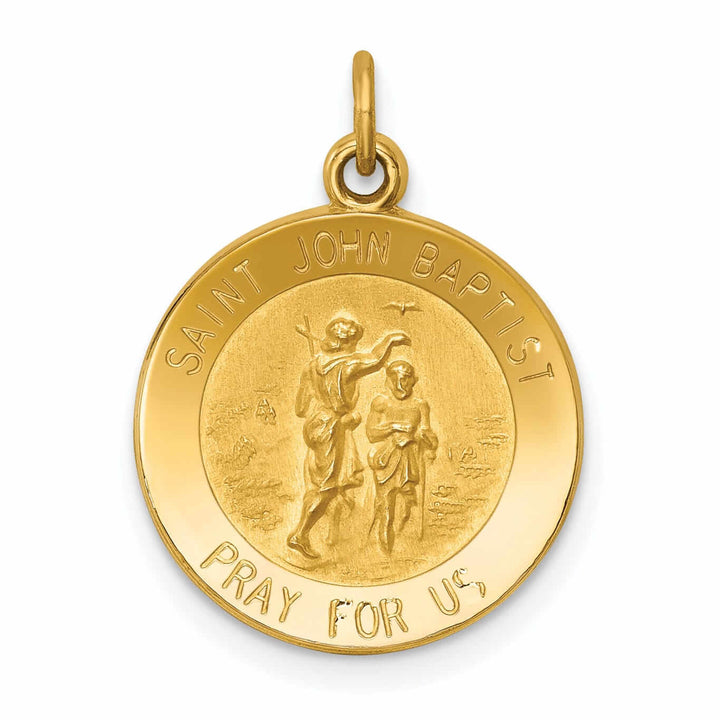 14 Yellow Gold Saint John Baptist Medal Pendant