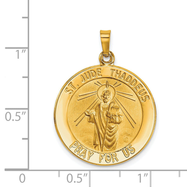 14k Yellow Gold Saint Jude Medal Pendant