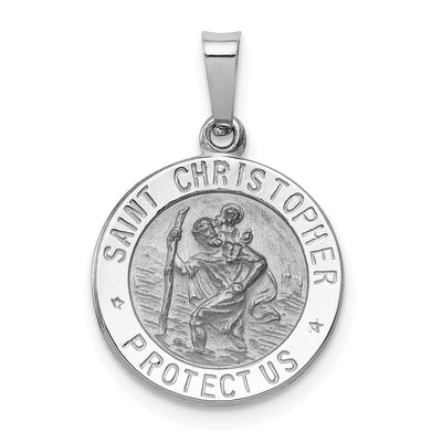 14k White Gold Saint Christopher Medal Pendant at $ 201.65 only from Jewelryshopping.com