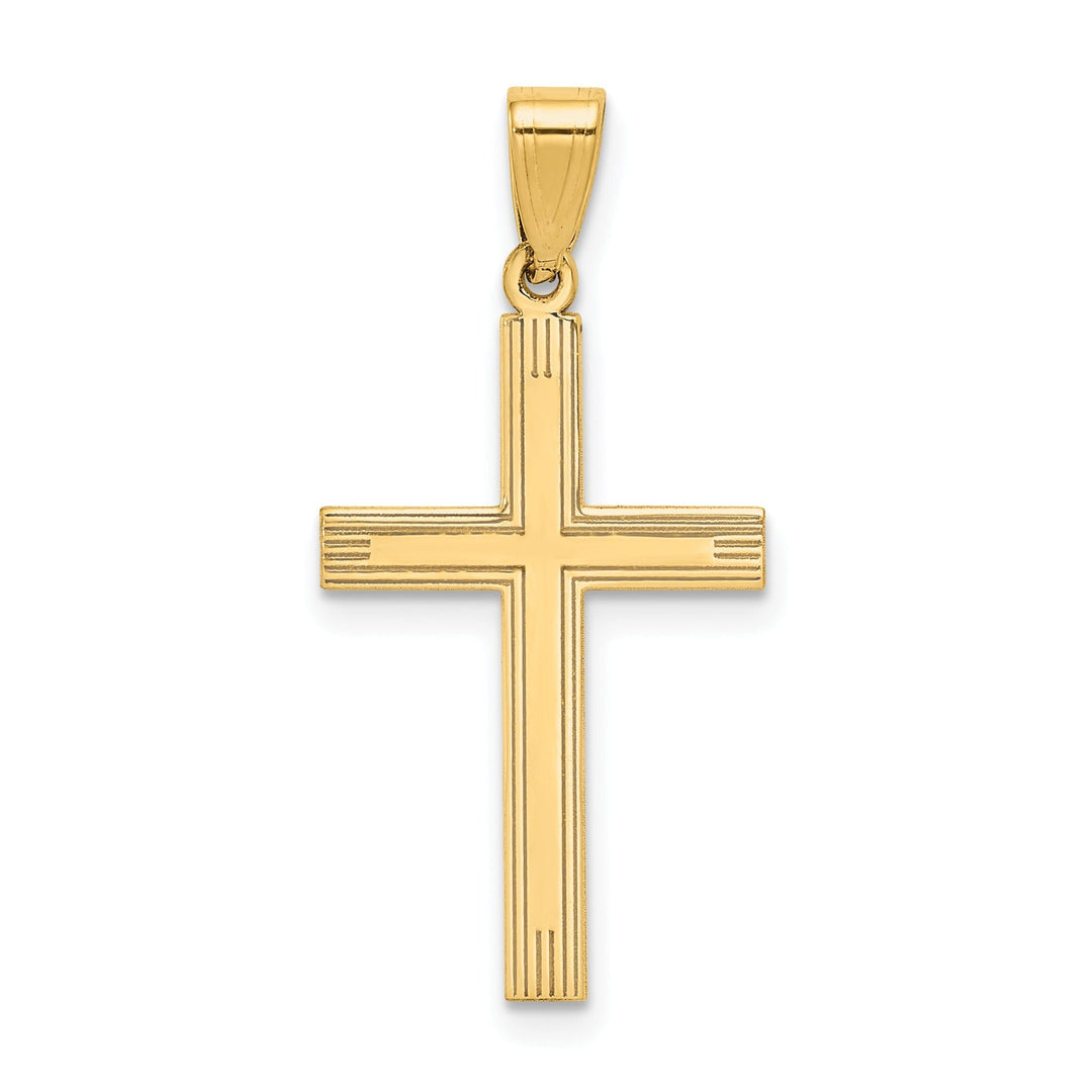 14k Yellow Gold Cross Charm