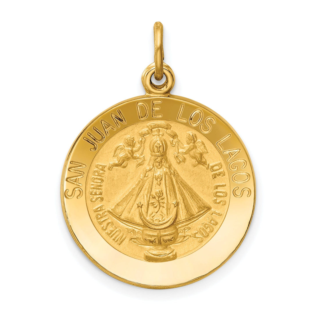 14k Yellow Gold Our Lady of San Juan Medal