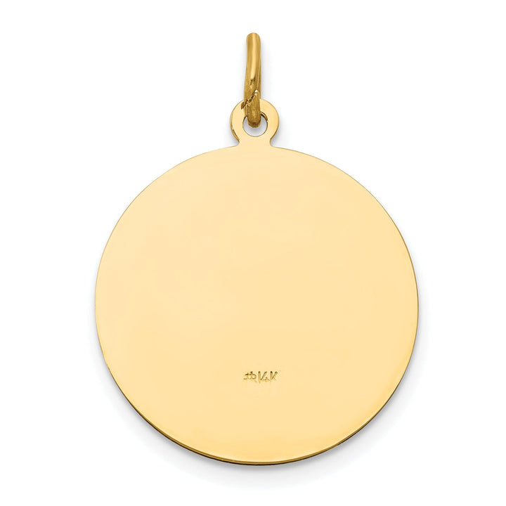 14k Yellow Gold Saint Andrew Medal Pendant