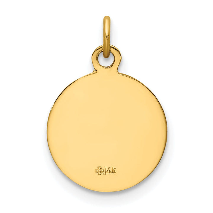 14k Yellow Gold Saint Roch Medal Pendant