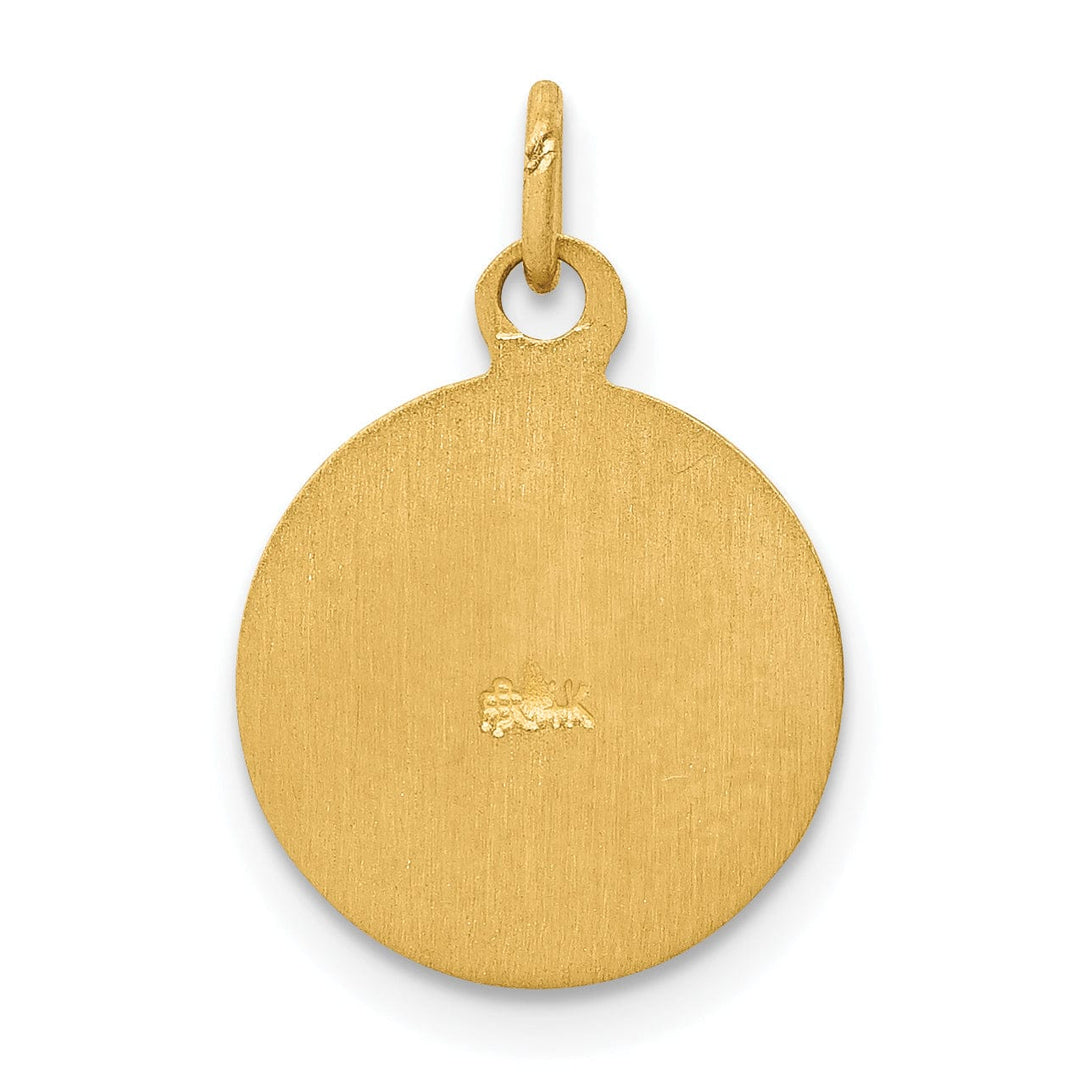 14k Yellow Gold Saint Patrick Medal Pendant