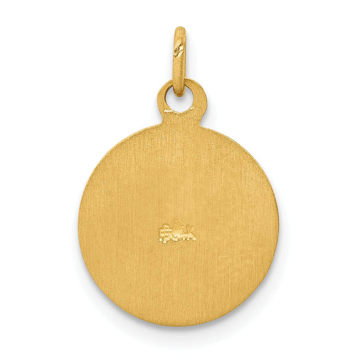 14k Yellow Gold Saint Patrick Medal Pendant