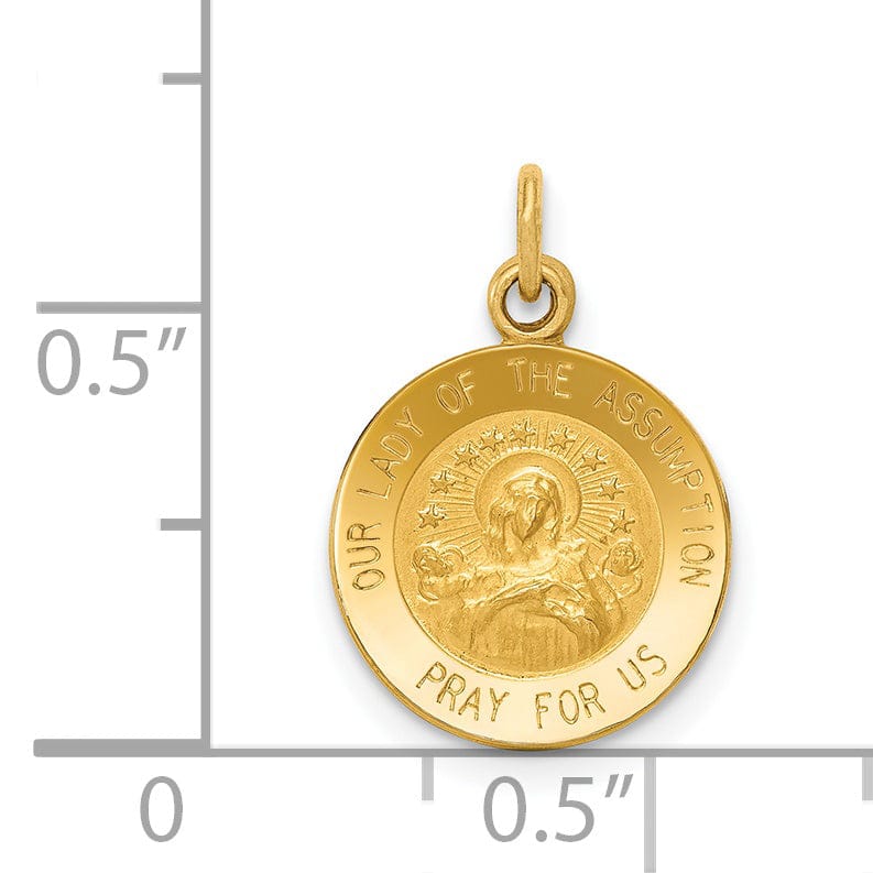 14k Yellow Gold Lady Of The Assumption Medal