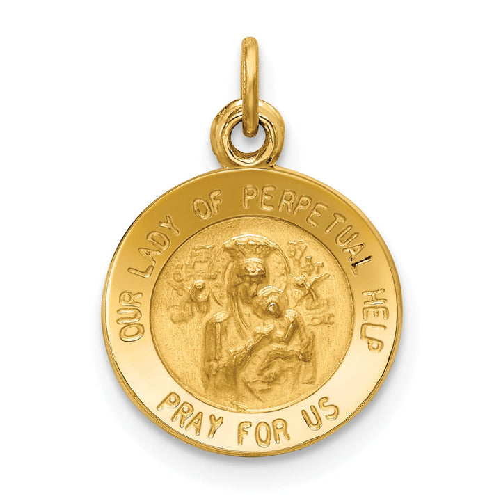 14k Yellow Gold Our Lady of Perpetual Help Medal