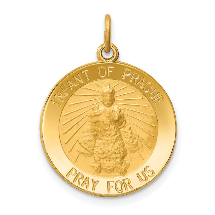 14k Yellow Gold Infant of Prague Medal Pendant