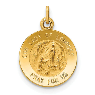 14k Yellow Gold Our Lady of Lourdes Medal at $ 116.54 only from Jewelryshopping.com