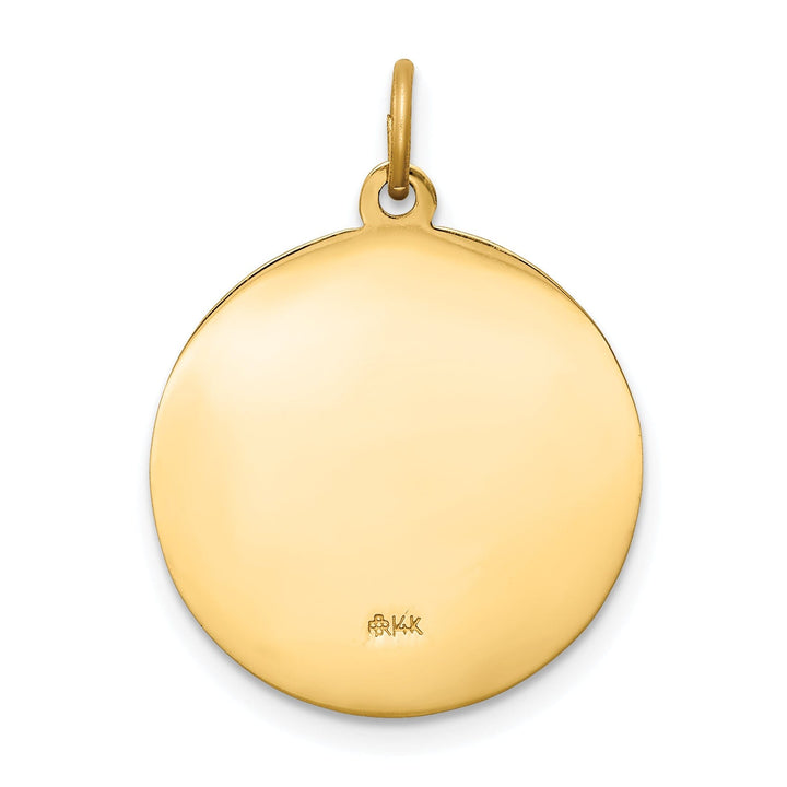 14k Yellow Gold Saint Luke Medal Pendant