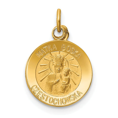 14k Yellow Gold Matka Boska Medal Pendant at $ 126.53 only from Jewelryshopping.com