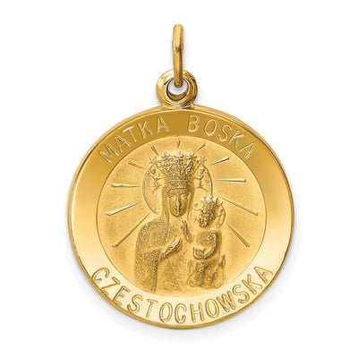 14k Yellow Gold Matka Boska Medal Pendant at $ 355.78 only from Jewelryshopping.com
