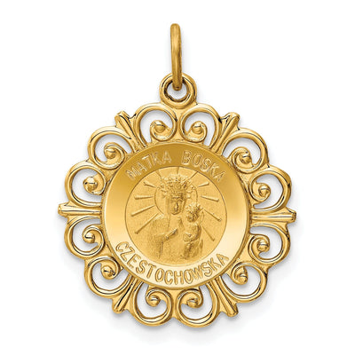 14k Yellow Gold Matka Boska Medal Pendant at $ 240.4 only from Jewelryshopping.com