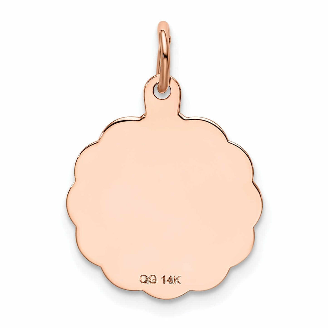 14k Rose Gold Saint Christopher Medal Pendant