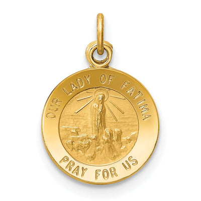 14k Yellow Gold Our Lady of Fatima Medal Charm at $ 116.54 only from Jewelryshopping.com