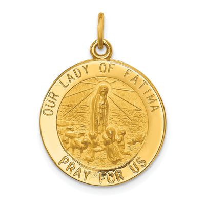 14k Yellow Gold Our Lady of Fatima Medal Pendant at $ 326.54 only from Jewelryshopping.com