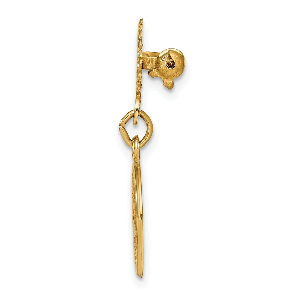 14k Yellow Gold Holy Family Medal Pin