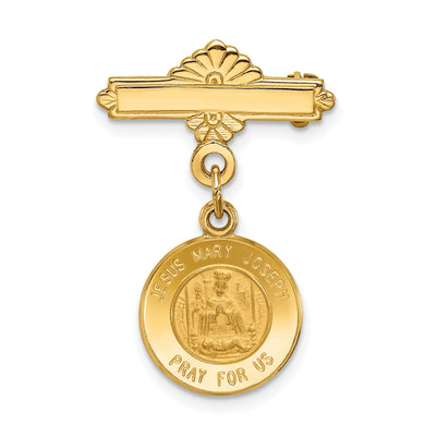 14k Yellow Gold Holy Family Medal Pin at $ 221.36 only from Jewelryshopping.com