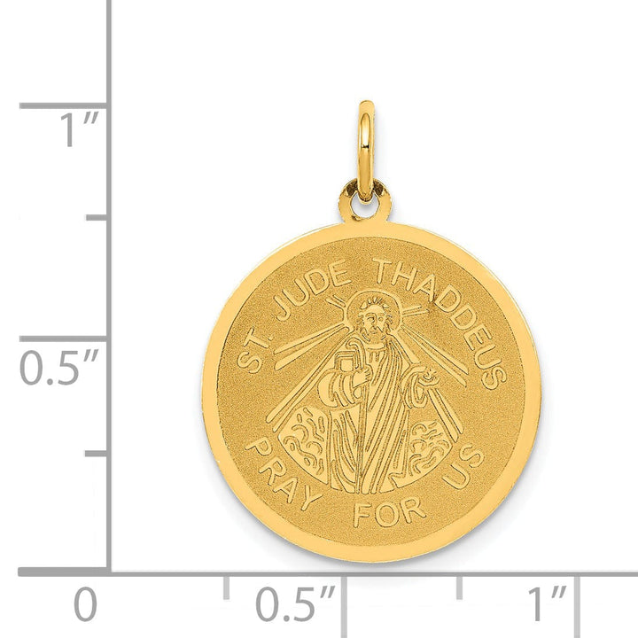 14k Yellow Gold Saint Jude Thaddeus Pendant