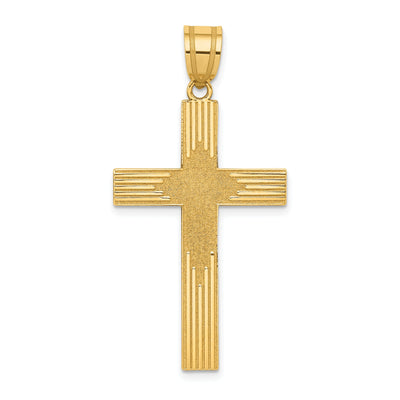 14k Yellow Gold Laser Designed Cross at $ 291.79 only from Jewelryshopping.com