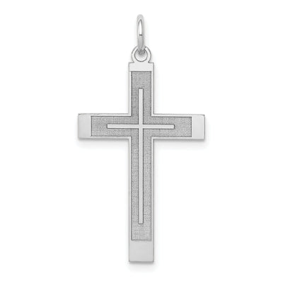 14k White Gold Laser Designed Cross Pendant at $ 173.25 only from Jewelryshopping.com