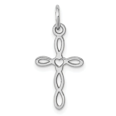 14k White Gold Laser Designed Cross Pendant at $ 56.03 only from Jewelryshopping.com
