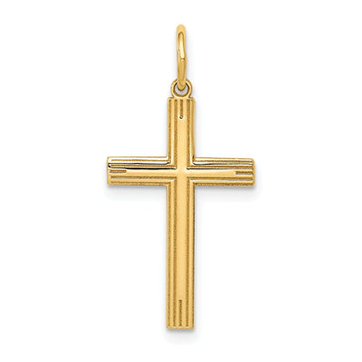 14k Yellow Gold Laser Designed Cross Pendant at $ 109.97 only from Jewelryshopping.com