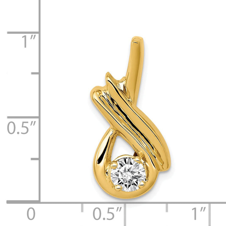 14k Yellow Gold Holds 5mm Stone Slide Pendant