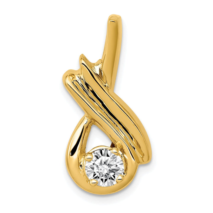 14k Yellow Gold Holds 5mm Stone Slide Pendant