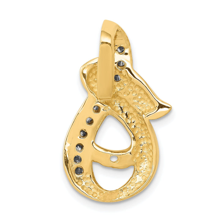 14k Yellow Gold Diamond Slide