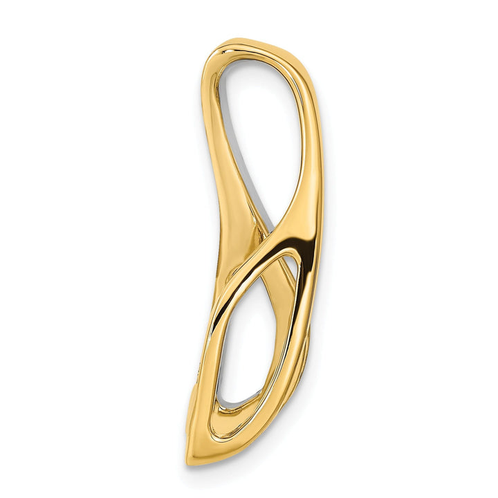 14k Two Tone Gold Peg Set Slide Pendant